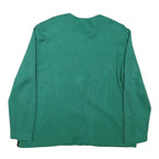 CONFEZIONI RENE Womens Green & Black Cotton Blend Jacket L Button Plain