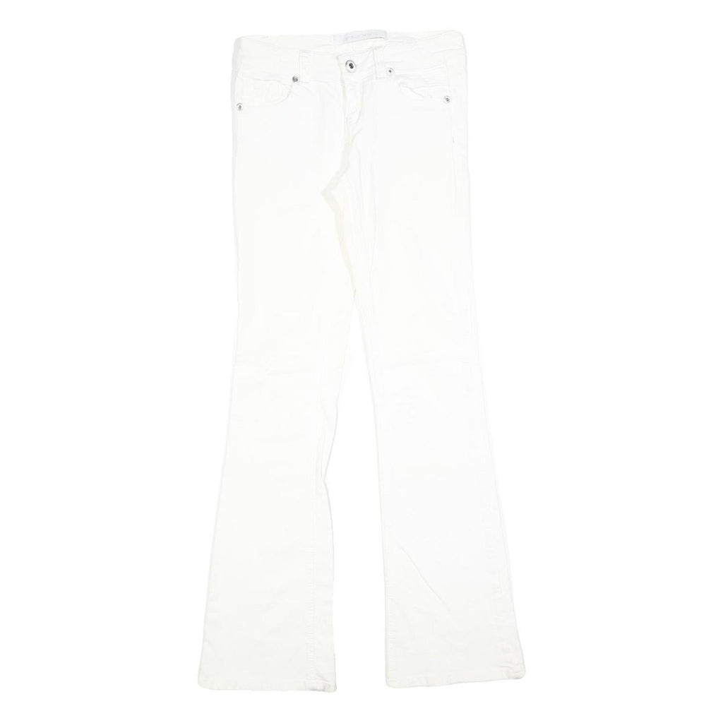 ARMOR JEANS Womens Jeans White Slim Flared Denim W28 L34 Cotton Blend Zip