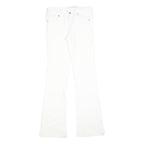 ARMOR JEANS Womens Jeans White Slim Flared Denim W28 L34 Cotton Blend Zip