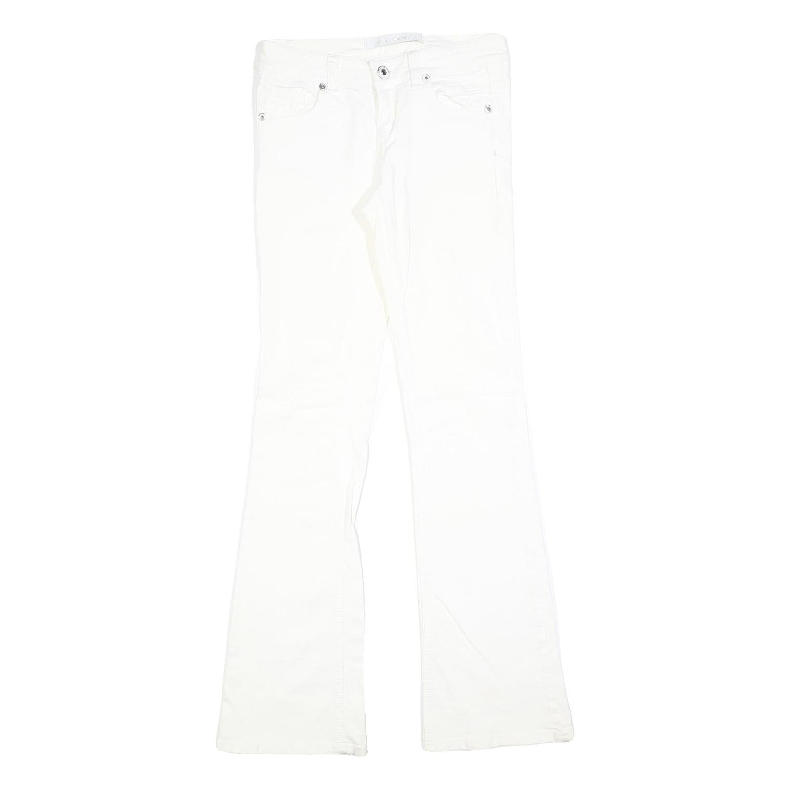 ARMOR JEANS Womens Jeans White Slim Flared Denim W28 L34 Cotton Blend Zip