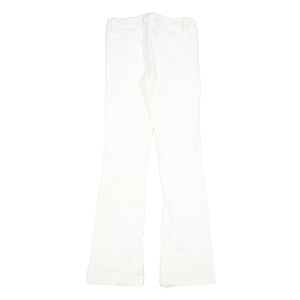 ARMOR JEANS Womens Jeans White Slim Flared Denim W28 L34 Cotton Blend Zip