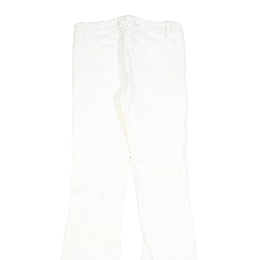 ARMOR JEANS Womens Jeans White Slim Flared Denim W28 L34 Cotton Blend Zip