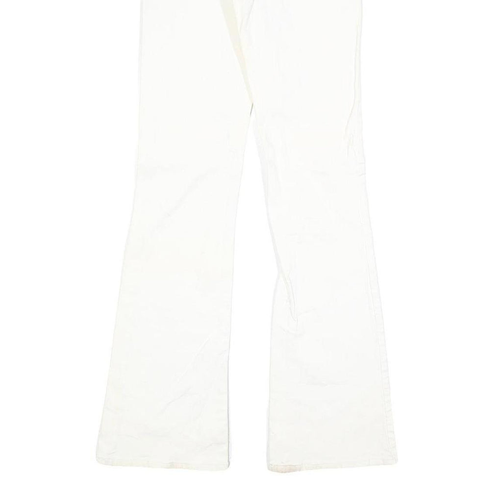 ARMOR JEANS Womens Jeans White Slim Flared Denim W28 L34 Cotton Blend Zip