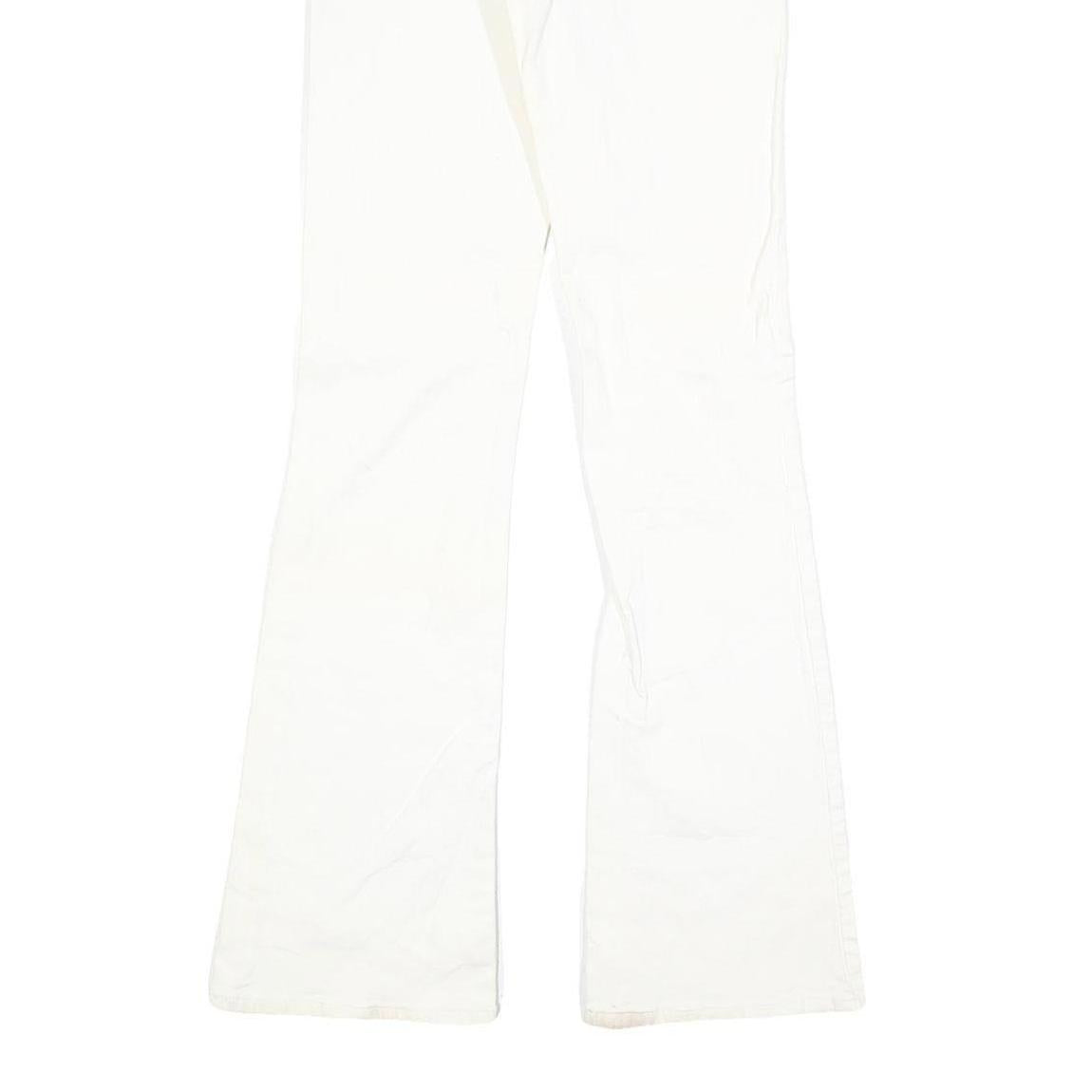 ARMOR JEANS Womens Jeans White Slim Flared Denim W28 L34 Cotton Blend Zip