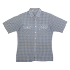 LEVI'S Mens Blue Check Shirt L Cotton Short Sleeve Casual Summer
