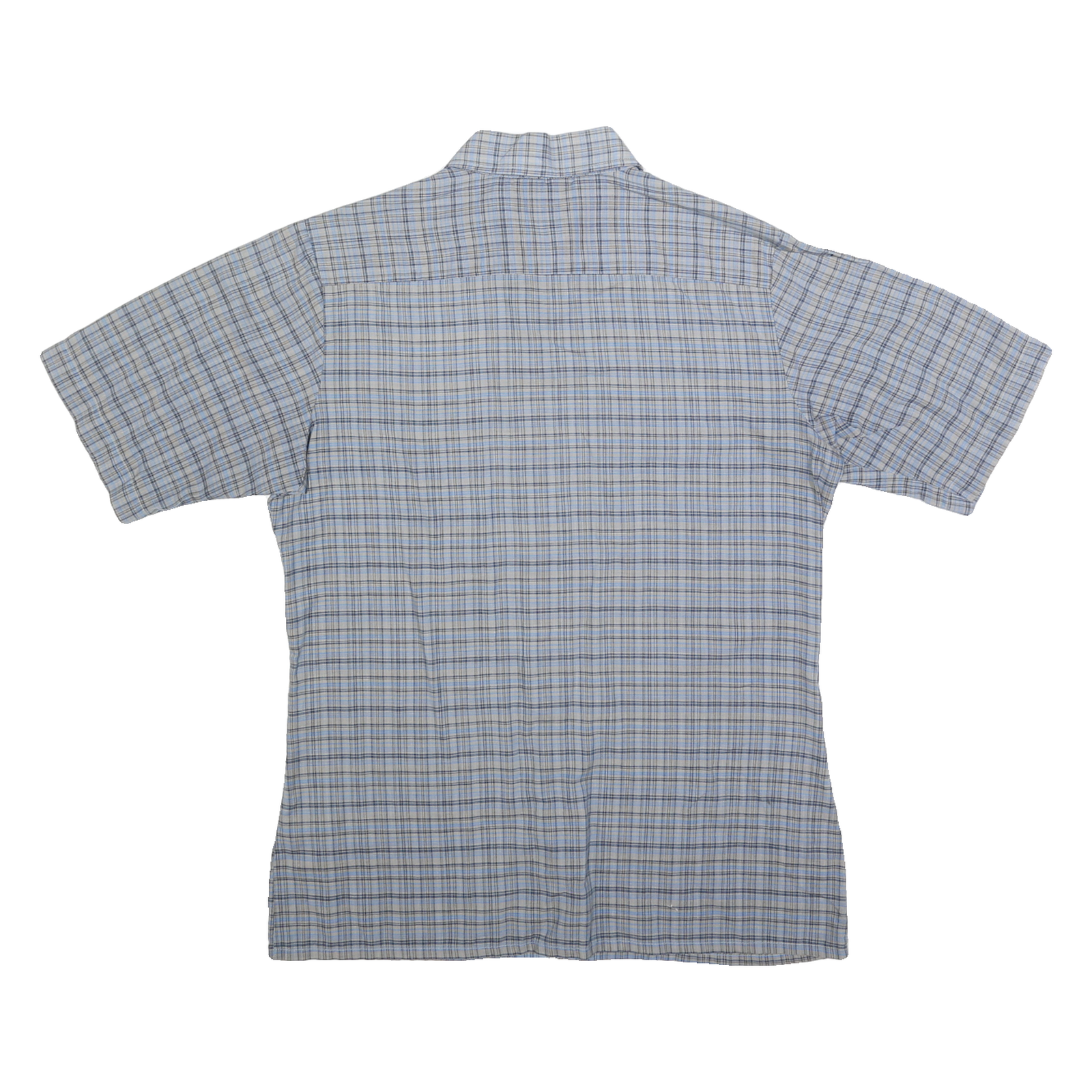 LEVI'S Mens Blue Check Shirt L Cotton Short Sleeve Casual Summer