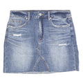 JOE'S Womens Blue Denim Mini Cotton Blend Skirt Size M Distressed Five Pocket