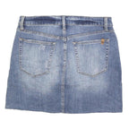 JOE'S Womens Blue Denim Mini Cotton Blend Skirt Size M Distressed Five Pocket