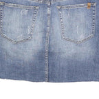 JOE'S Womens Blue Denim Mini Cotton Blend Skirt Size M Distressed Five Pocket