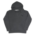 PUMA Womens Charcoal Grey Hoodie UK 14 Cotton Blend Pullover Casual Sweatshirt