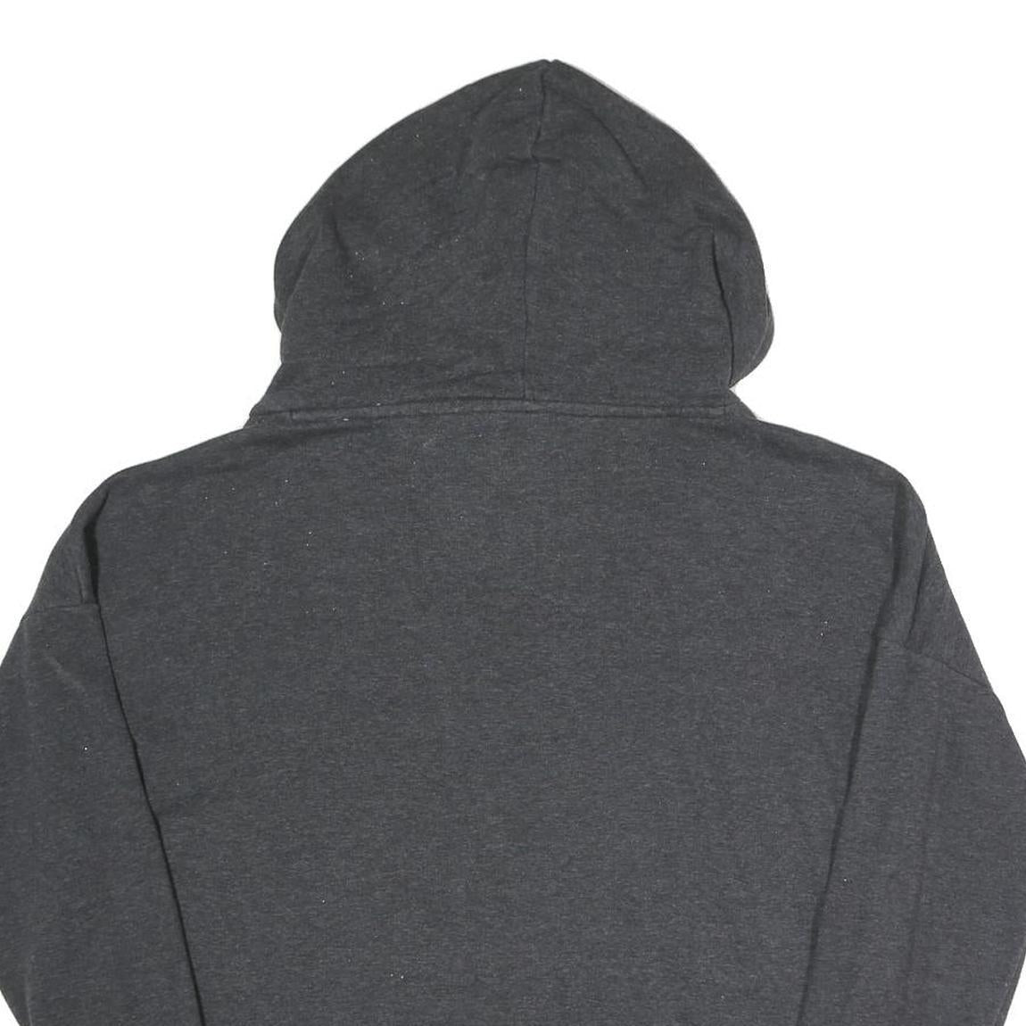 PUMA Womens Charcoal Grey Hoodie UK 14 Cotton Blend Pullover Casual Sweatshirt