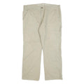 DICKIES Mens Relaxed Beige Jeans Cotton Blend Zip W38 L30 Workwear Carpenter