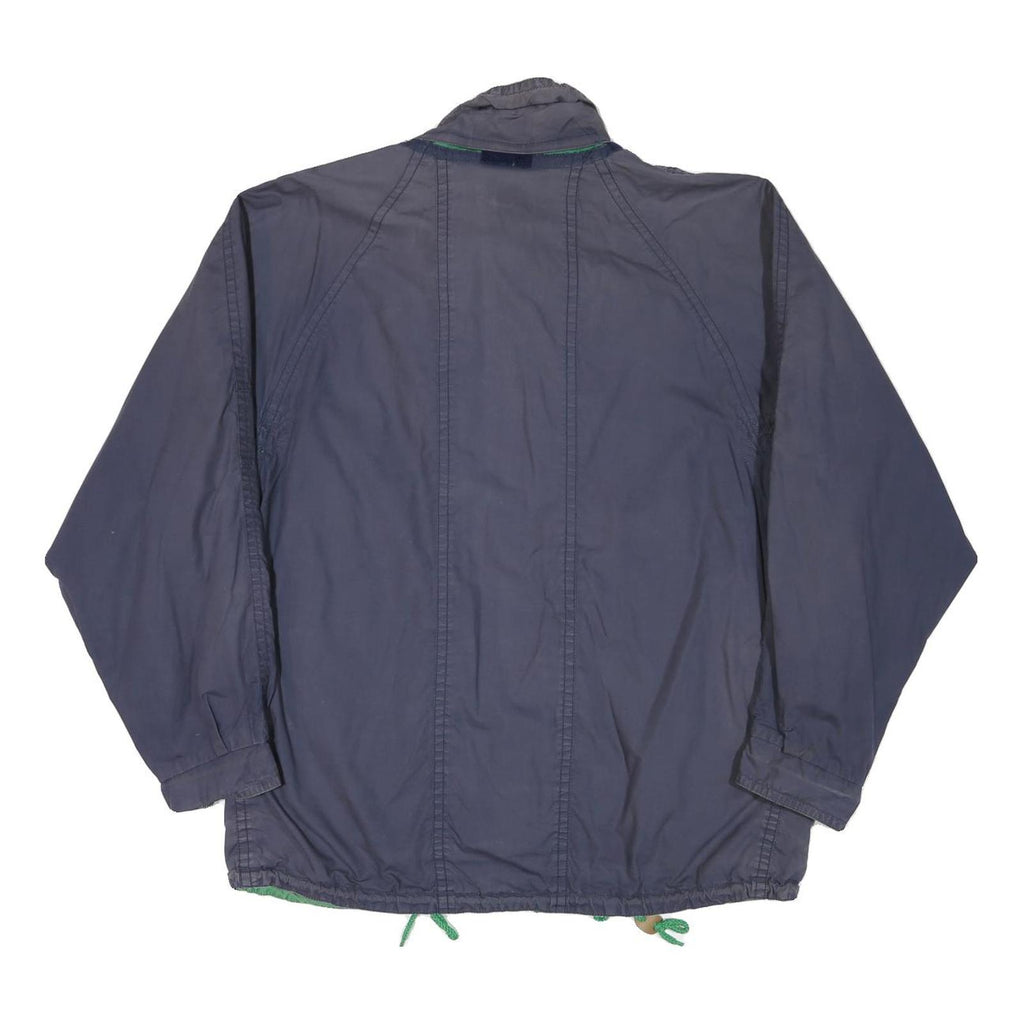 LIBERTY Mens Blue & Green Cotton Blend Zip Jacket XL Casual Outdoor Lightweight