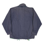 LIBERTY Mens Blue & Green Cotton Blend Zip Jacket XL Casual Outdoor Lightweight