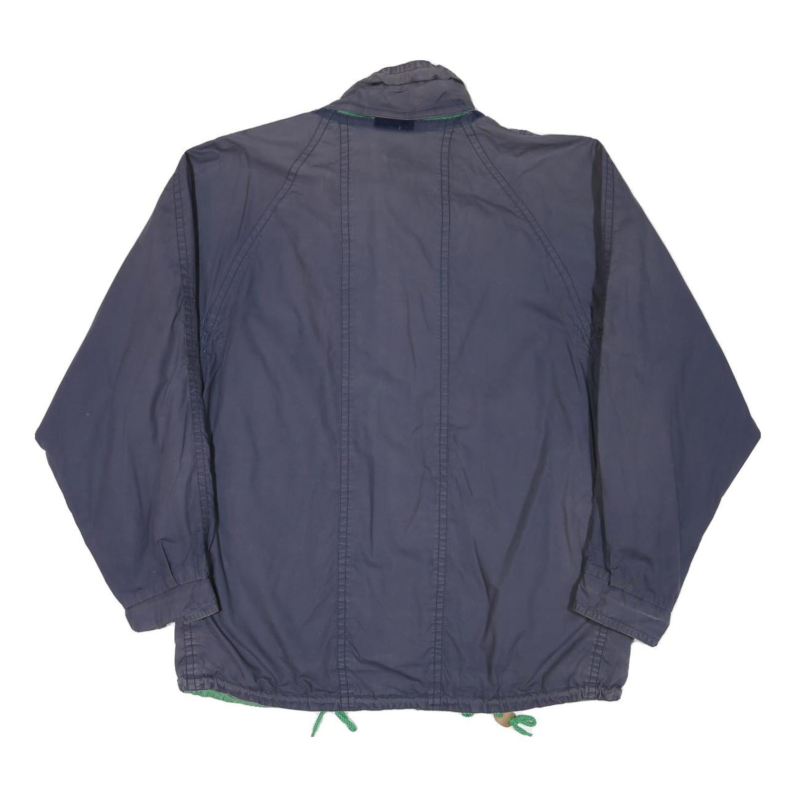 LIBERTY Mens Blue & Green Cotton Blend Zip Jacket XL Casual Outdoor Lightweight