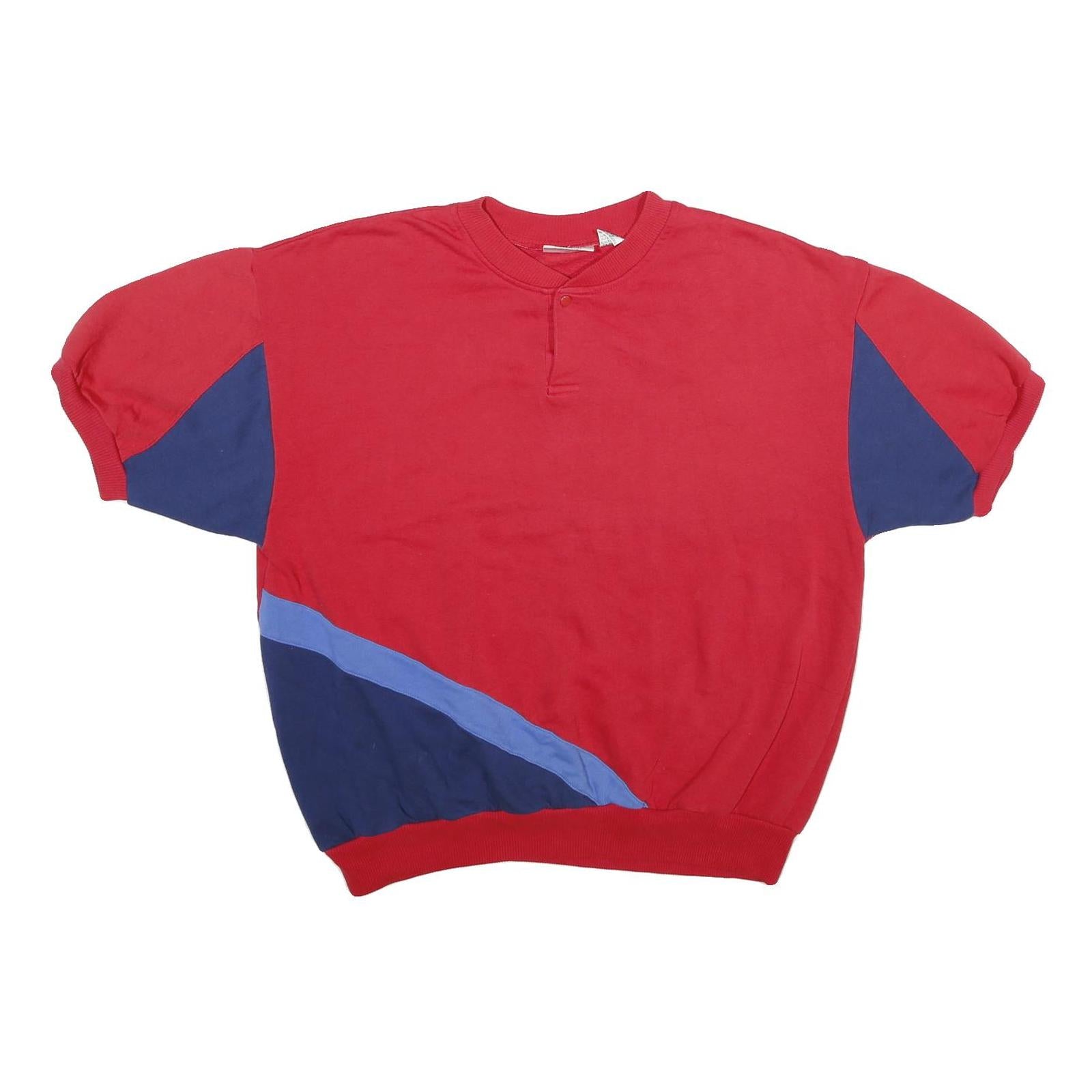 TRENT SPORT Womens Red & Navy Pullover Crew Neck 2XL Colour Block Sweatshirt