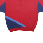 TRENT SPORT Womens Red & Navy Pullover Crew Neck 2XL Colour Block Sweatshirt