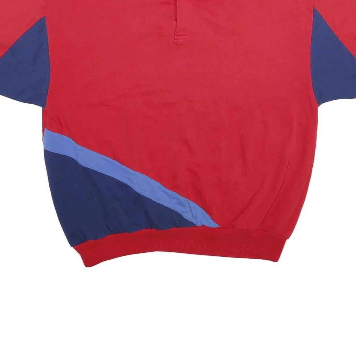 TRENT SPORT Womens Red & Navy Pullover Crew Neck 2XL Colour Block Sweatshirt