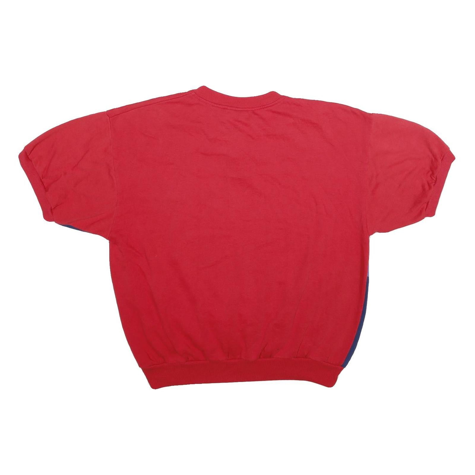 TRENT SPORT Womens Red & Navy Pullover Crew Neck 2XL Colour Block Sweatshirt