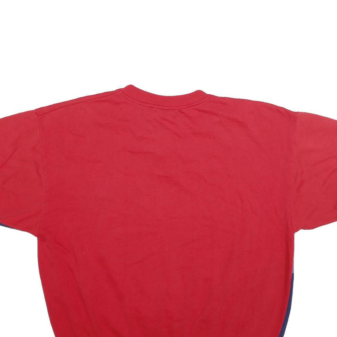 TRENT SPORT Womens Red & Navy Pullover Crew Neck 2XL Colour Block Sweatshirt