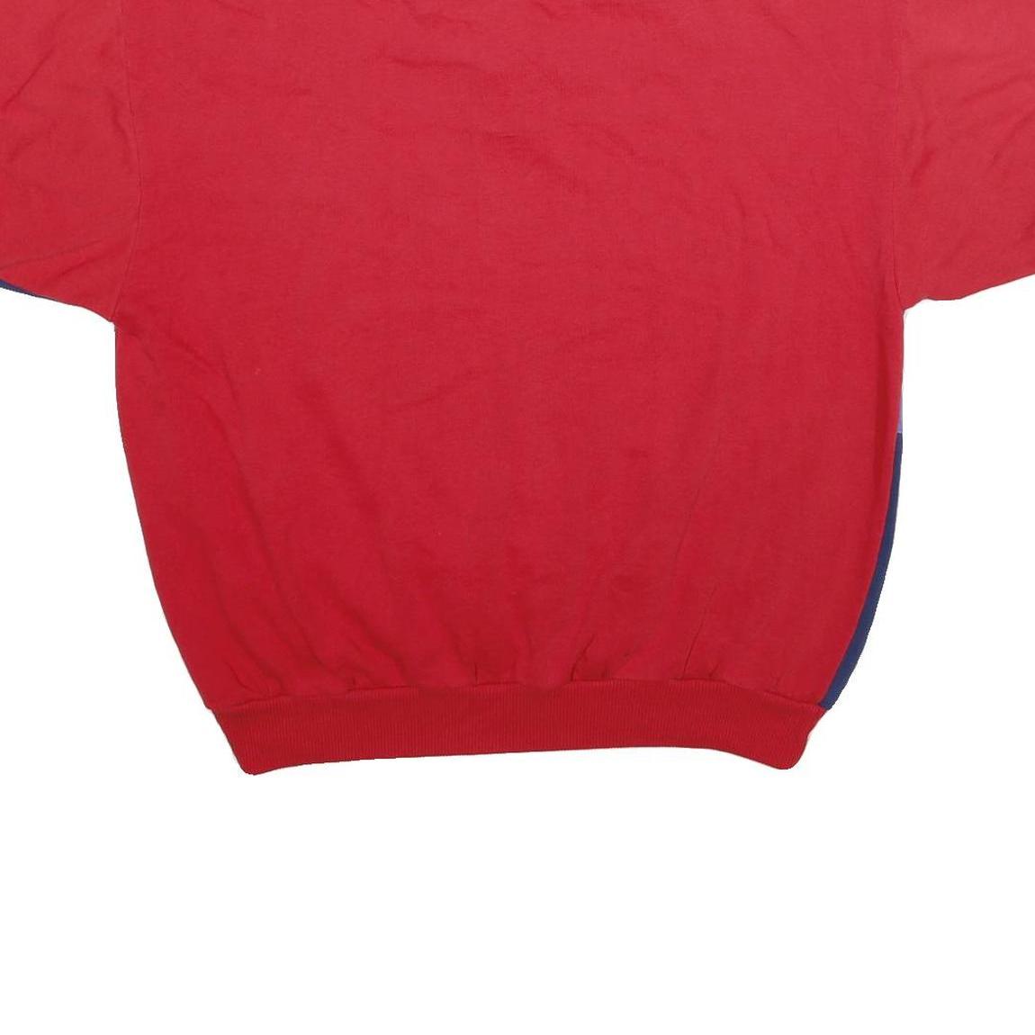 TRENT SPORT Womens Red & Navy Pullover Crew Neck 2XL Colour Block Sweatshirt