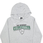NIKE Womens Grey The Academy Volleyball Pullover Hoodie L Cotton Blend