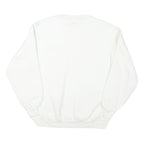 JERZEES Mens White Red & Blue Star Graphic Crew Neck L Sweatshirt Cotton Blend