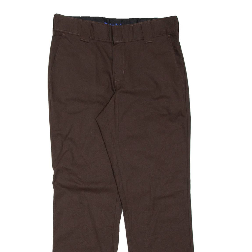 DICKIES Chino Mens Trousers Brown Regular Straight W28 L30