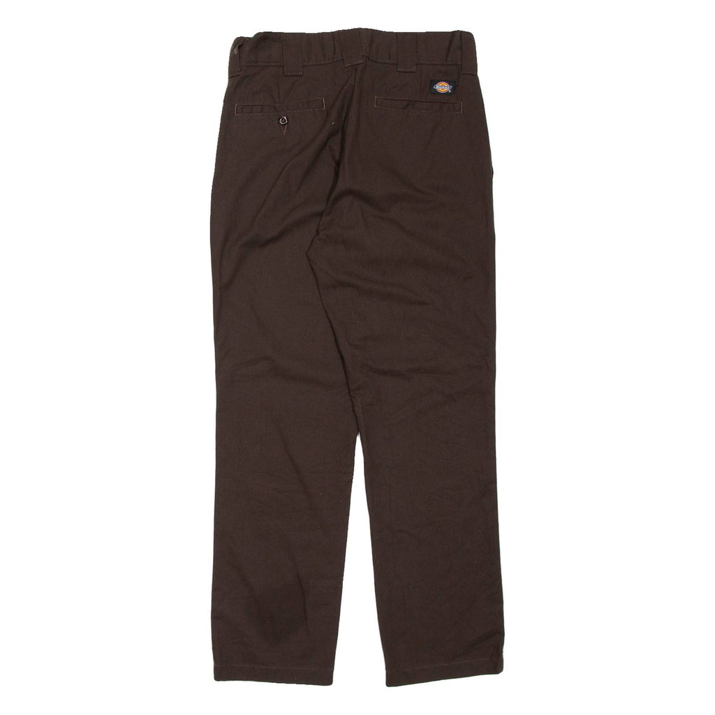 DICKIES Chino Mens Trousers Brown Regular Straight W28 L30