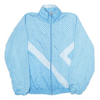 BLAIR BOUTIQUE Womens Blue & White Polka Dot Zip Jacket M Nylon Lightweight