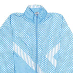 BLAIR BOUTIQUE Womens Blue & White Polka Dot Zip Jacket M Nylon Lightweight