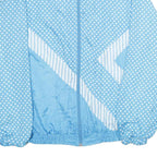 BLAIR BOUTIQUE Womens Blue & White Polka Dot Zip Jacket M Nylon Lightweight
