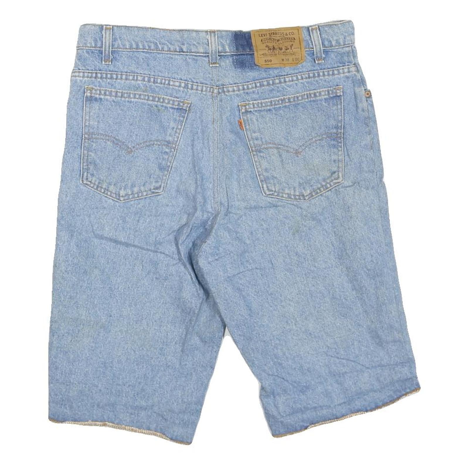 LEVI'S Mens Denim Blue Shorts XL W38 Casual Cotton Blend Classic Fit