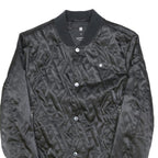 G-STAR Womens Black Bomber Jacket M Polyester Blend Quilted Button Closure