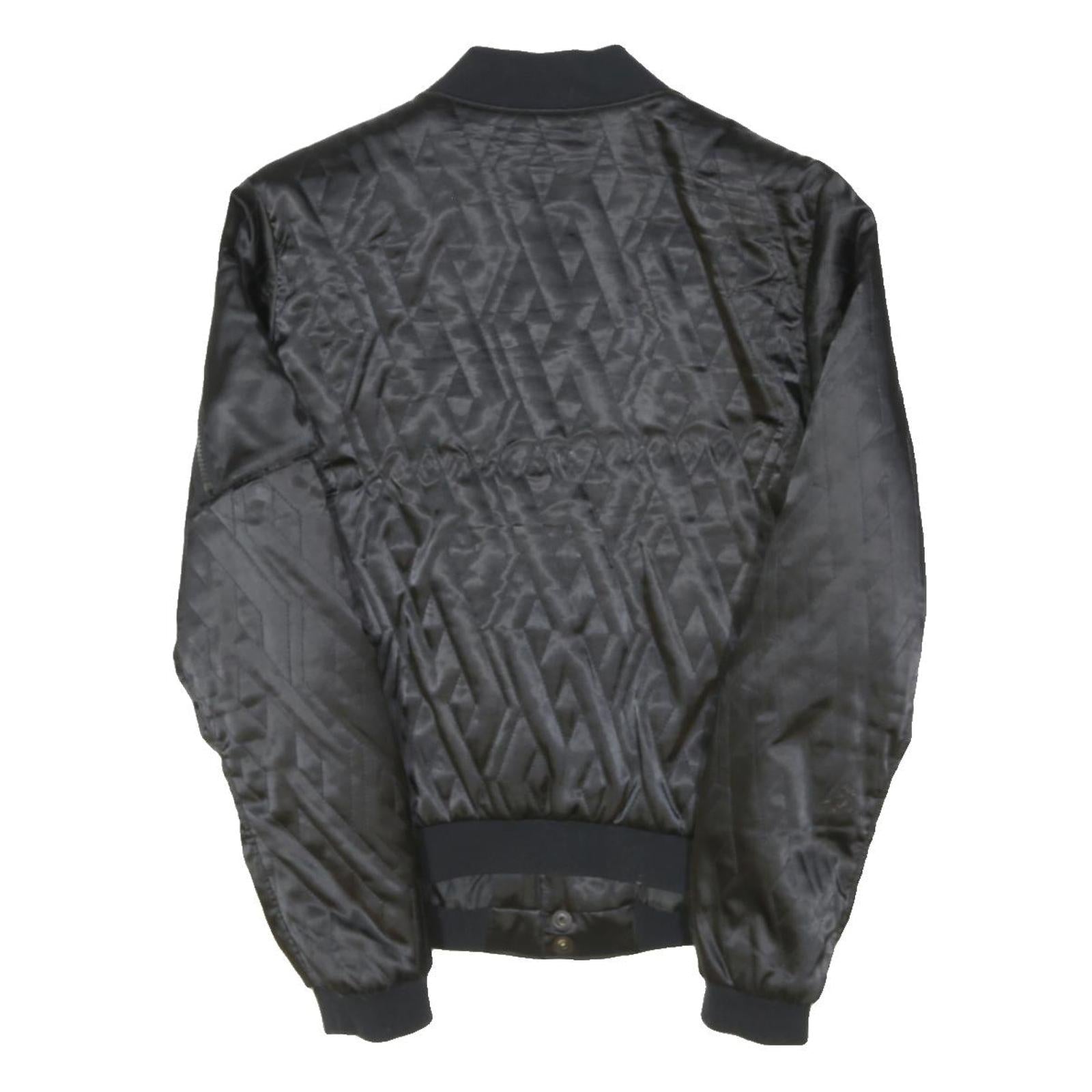 G-STAR Womens Black Bomber Jacket M Polyester Blend Quilted Button Closure