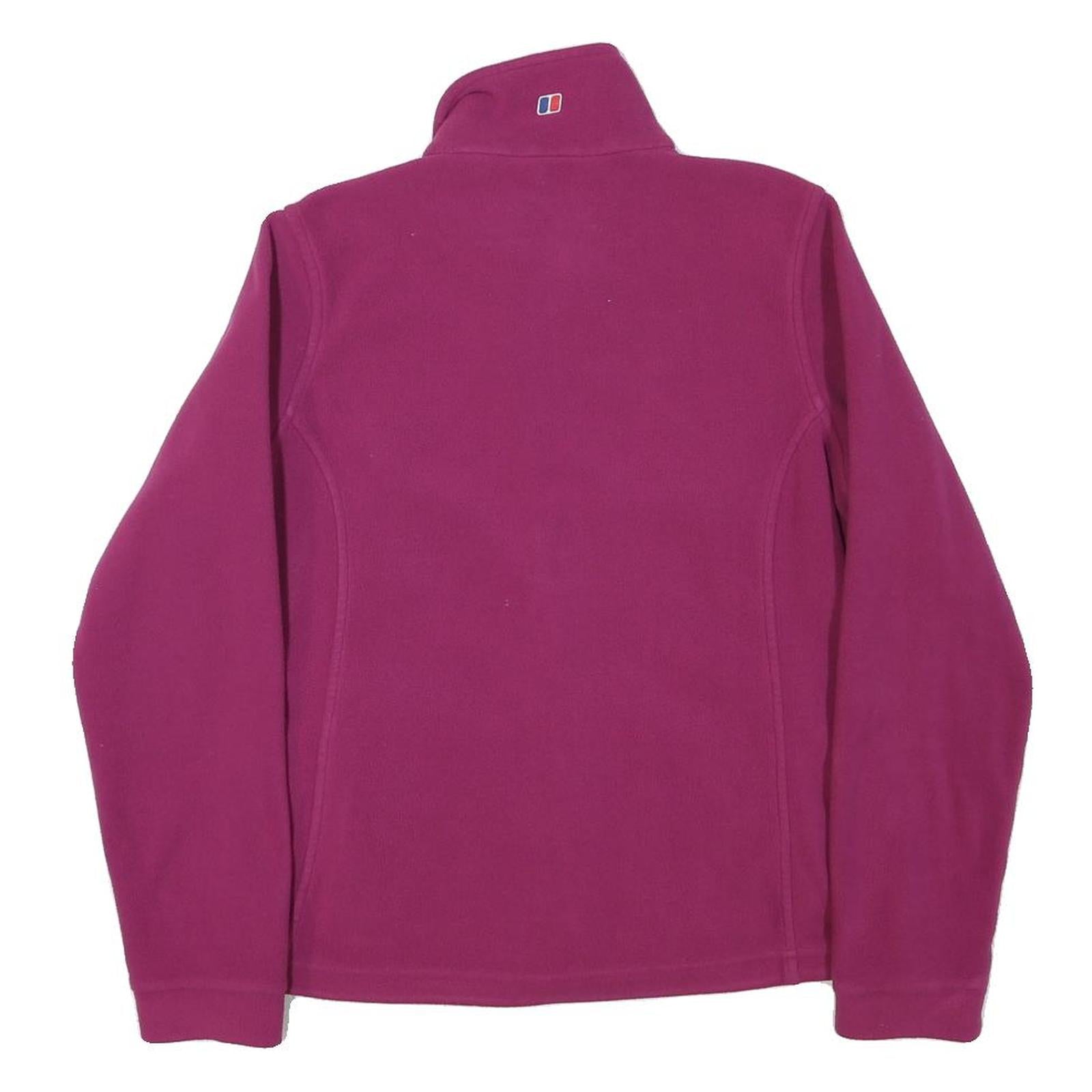 BERGHAUS Womens Purple Jacket S Polyester Blend Plain Zip Outdoor Lightweight
