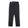 LEVI'S 724 Womens Jeans Black Slim Straight Denim Raw W26 L24 Distressed