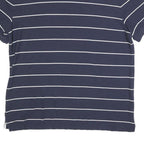 NAUTICA Mens Navy Blue & White Striped Short Sleeve Polo Shirt 2XL Cotton Blend