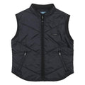KICKERS Boys Black Nylon Quilted Jacket 16Y Sleeveless Zip Outdoor Vest