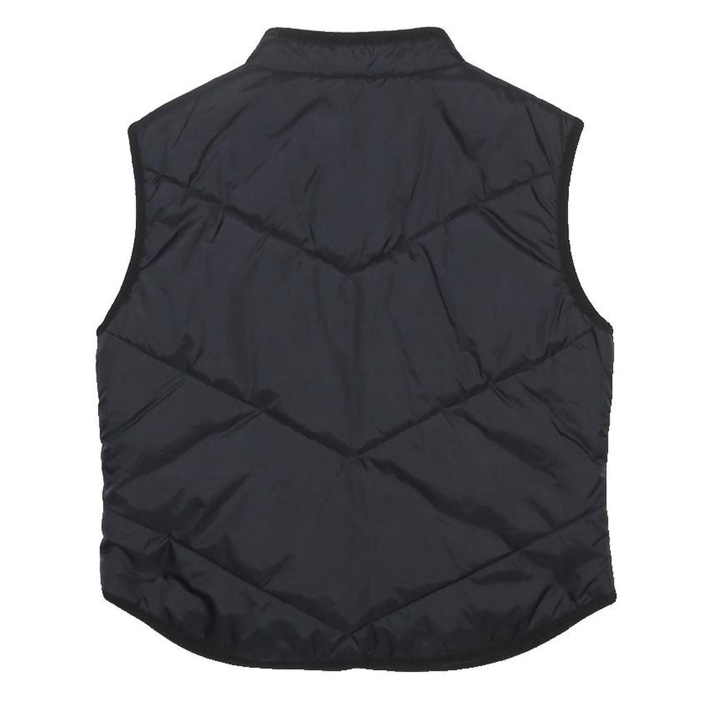 KICKERS Boys Black Nylon Quilted Jacket 16Y Sleeveless Zip Outdoor Vest