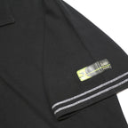 DIADORA Mens Black Polo Shirt XL Cotton Short Sleeve Plain Regular Fit Button