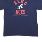MLB Mens Navy Blue Reno Aces Graphic T-Shirt L Short Sleeve Crew Neck Baseball