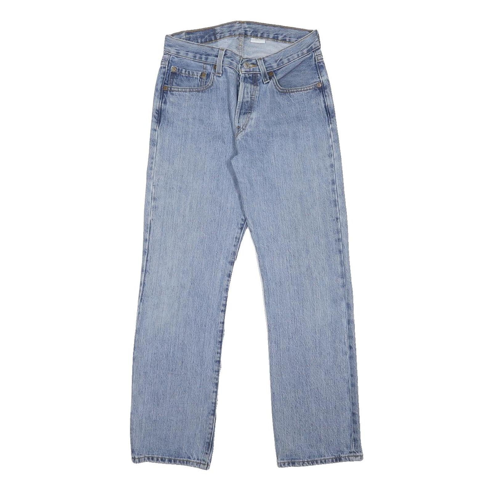 LEVI'S 501 Mens Jeans Blue Regular Straight Denim Medium W29 L30 Classic Button