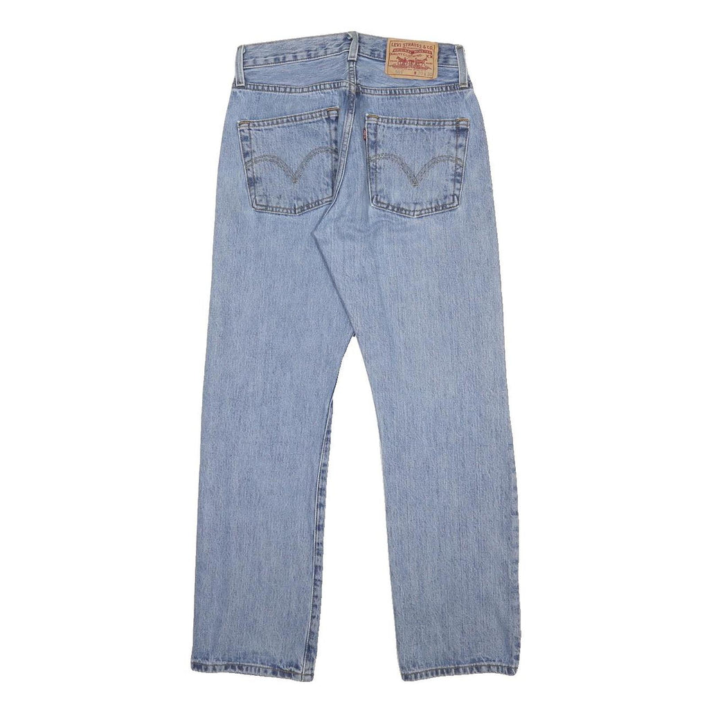 LEVI'S 501 Mens Jeans Blue Regular Straight Denim Medium W29 L30 Classic Button
