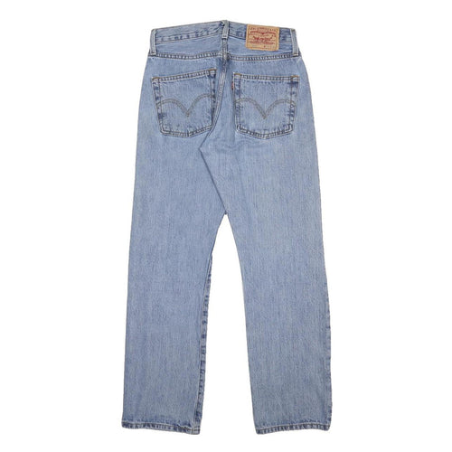 LEVI'S 501 Mens Jeans Blue Regular Straight Denim Medium W29 L30 Classic Button