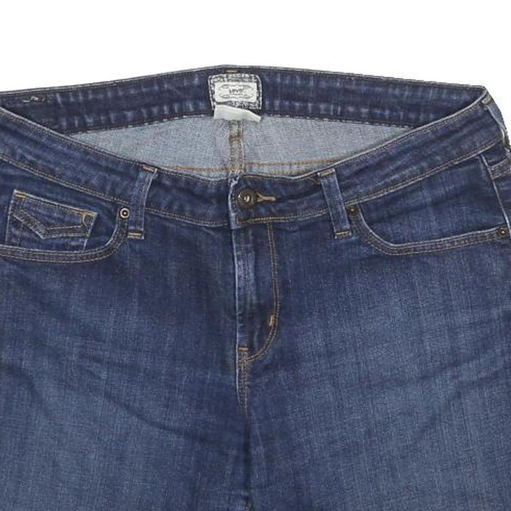 LEVI'S Womens Denim Blue Casual Shorts M W32 Cotton Blend Rolled Hem