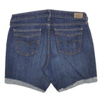 LEVI'S Womens Denim Blue Casual Shorts M W32 Cotton Blend Rolled Hem