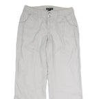 INC Womens Linen Relaxed Wide-Leg Trousers White W30 L29 Casual Summer Style