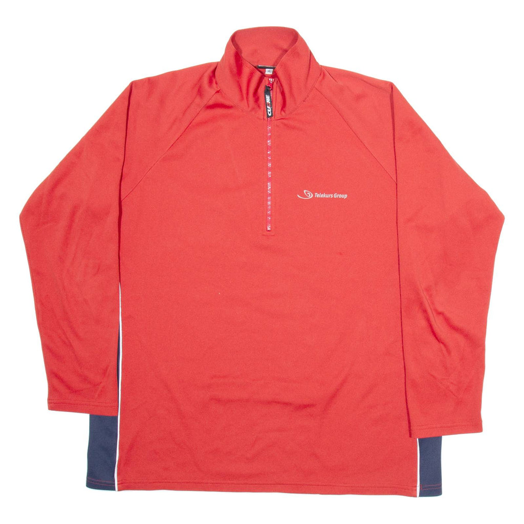 CUORE Cycling Mens Jersey Red Long Sleeve 1/2 Zip XL