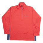 CUORE Cycling Mens Jersey Red Long Sleeve 1/2 Zip XL